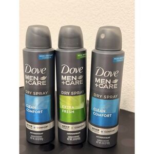 NEW Dove Men Care 72 HR Protection Dry Spray Clean Comfort Extra Fresh Bundle3.8